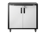 Giantz Rolling Tool Cabinet Heavy-Duty Storage Cabinet Adjustable Shelf Black and Grey TC-ROL-2D-BG