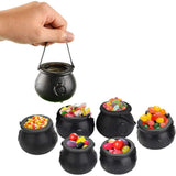 48 Pack Plastic Black Witch Candy Bowls Cauldrons,Pot with Handle ,for Halloween, Easter, St V1192-AZ-W-22757