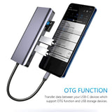 INTACT 9826T 7-in-1 USB-C Adapter HDMI/RJ45/USB3.0*2/SD/TF/ Type-C PD V28-ELEINT9826T