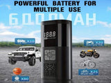 Black Portable Car Tire Inflator 150PSI Inflator Digital Tire Pressure Gauge LED V1102-806-BLA-04463
