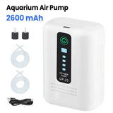 Aquarium Oxygen Pump Black USB Rechargeable Air Pump for Fish Tanks and Bait Buckets with 2 Outlets V178-59153