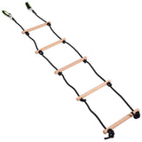 1Set Rope Ladder for Kids Bunk Bed Wooden Portable Climbing 59X12In V1192-AZ-W-27009