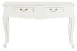 Seine 2 Drawer Carved Sofa Table V199-ST002CVWH