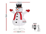 Jingle Jollys Christmas Lights 200 LED 175cm Fairy Light Snowman Decorations XMAS-MOT-C-SNOW-WH