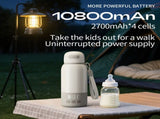 White Portable Constant Temperature Electric Water Cup 450ml 100W Rechargeable Baby Formula Maker V888-ELOSUNG51236