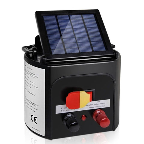 Giantz Fence Energiser 3KM Solar Powered 0.1J Electric Fencing Charger SFC-SO10-3KM