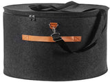 Hat box - storage boxes - Hat storage box - round - dark gray - 50 x 43 cm - felt - foldable - with V1188-NK-BOL-495