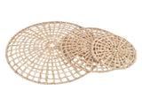 Wall Basket Decor 50cm 35cm 25cm Diameter 3D Design Handmade Round Rattan Woven Wall Ornament for V1294-YM0901-3115250019311