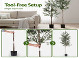 Artiss 210cm Artificial Olive Tree Faux Trees Indoor Decor Artificial Plants Lifelike Plant 2.1M AP-TREE-OLIVE-210