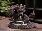 Ceramic Chinese Auspicious Dragon Backflow Incense Burner V1294-YM0521-230107MQ02-2