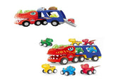 Multicolor Dinosaur Truck with 4 Pull Back Dinosaurs V1263-JX-3286