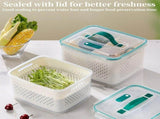Refrigerator Fresh Keeping Box Food Storage Container with Leak Proof Lock Cover - Multi Layer V1366-AZ2-W-11989