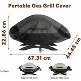 600D Waterproof Grill Cover with UV Protection for Weber Q100, Q1000, Q1200, Q1400 and Baby Q V1189-LC-HW-00431