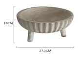 Crafted 3 Legged Decorative Bowl 27cm V637-92106BWL