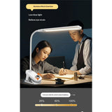 Dual Head LED Desk Lamp with Clamp, Eye-Caring Clip on Lights for Home Office, 4000mAh Rechargeable V1192-AZ-W-0276