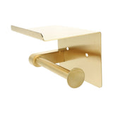 Plated Gold Toilet Paper Holder with Storage Shelf Wall Mounted Durable Roll Paper Rack for Bathroom V1366-AZ2-W-19398