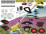 Yellow Whipper Snipper Mower Cordless Grass Trimmer Lawn Cutter Battery Brushcutter V201-CUT0005YL8AU
