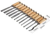 Professional Wood Carving Chisel Set - 12 Piece Sharp Woodworking Tools w/Carrying Case - Great for V1369-AZ3-W-01150