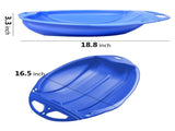 Round Snow Sled Disc for Kids and Adults, Thick Portable Skiing Pad with Anti-Skid Sunk Seat, V1189-LWWAL-20260401-07277