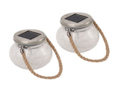 2Pcs Solar Glass Ball Waterproof Automatic LED Rotating Cracked Lantern Light for Lawn Terrace V1294-YM0703-3119230047711