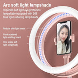 11 Inch Beauty Selfie Light With Desktop Bracket For Live Broadcast And Floor Use - Black V562-A109399100ADE