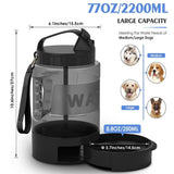 Accessories Dog Water Bottle, 77oz/2.2L Portable Travel Dog Water Bottle Dispenser, Food-Grade V1369-AZ3-W-15844
