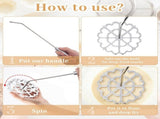 Rosette Irons Set with Handle Cooking Stamp Maker Kit Cookie Cutter Aluminum Alloy Waffle V1369-AZ3-W-11445