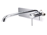 WELS Chrome Round Wall Mounted Basin Vanity Mixer Bath Tub Bubble Faucet Spout V1233-KRD301ACR