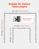 Over The Table Rod Stand with Clamps, 13"-42" Tall & 28"-98" Length Adjustable, 2 Packs Table Arch V952-ZSGJ2JHSBDTTEYQ85001V0