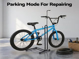 Weisshorn 4-in-1 Bike Parking Stand Vertical Floor Storage Rack for 24"-27.5" Bicycles, Adjustable BIKE-STD-BK