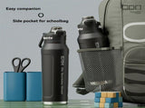 Black insulated water sports bottle 1000ml, 316 stainless steel one-click water V1102-754-92908