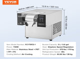 Commercial Snowflake Ice 375LBS/24H Snowflake Ice Maker, Stainless Steel Ice Shaver V952-FLXNBJFLLEDPXZ9CHV3