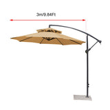 3m Double Top Sunshade Umbrella Cloth Replace Outdoor Courtyard Garden Umbrella Surface Replace V1294-YM0710-240124HL06-4
