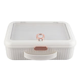 Multifunctional Document Storage Box Large Capacity Two Layer Liner Home Certificate Organizer White V1294-YM0706-3117230132214