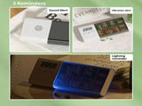 Portable Pill Organizer with Sound Flashing Light and Vibration Alarm, Weekly Pill Dispenser, V1192-AZ-W-3889