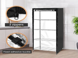 Wire Shelving Unit Cover, Waterproof Dustproof 210D Zipper Rack Cover, Black 36 x 18 x 72 In V1188-MS-721-019