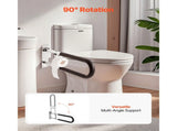 Toilet Safety Rail, 76.5 cm U-Shaped Handicap Bar, Foldable Senior Safety Pole, Flip Up Toilet V952-CSFSWZTKFZ305ODGSV0