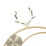Wall Clock Living Room Decor Metal Deer Horn Swinging Gold Pendulum Geometric Wall Clock Decor V1294-YM0901-3115240035311
