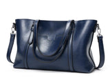 Elegant PU Leather Tote Bag with Detachable Strap - Dark Blue V888-ELOSUNG15333