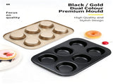 Non-Stick Muffin Baking Pan, Household Oven Cake Bread Mould, Gold 12-Cup Baking Tray, Set Of 2, V1221-XM-LB2849-GM116