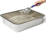 Stainless Steel Cat Litter Box, High Sides Kitten Toilet, Top Open Pet Tray, Non-Stick, Odorless, V1258-DP02-F-537