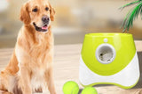 Dog Ball Launcher Thrower Automatic Tennis Fetch Throwing Machine with 3 Balls -Light Green V1263-JX-6251-3