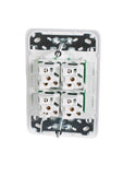 3000 Series 4 Gang, 250V 10Ax1-Way/2-Way Vertical Mount Iconic Flush Switch, White V1202-V1-CLI3044VAVW
