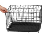 Black Folding Metal Wire Pet Crate Carrier for Small Dogs, Cats, Portable Multipurpose Cage V1370-AZ4-17268