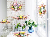 6 Pcs Easter Egg Candle Rings Wreaths Mini Artificial Spring Easter Egg Berry Wreath for Front Door V1258-DP02-WO-1097