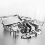 SOGA 4X Gastronorm GN Pan Full Size 1/3 GN Pan 6.5 cm Deep Stainless Steel Tray GASTRONORMPANS5415X4A