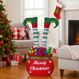 Christabelle Elf in Gift Sack Christmas Display Warm White LED Lights 86cm Decoration Yard Lawn 112_MHA611
