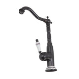 Antique Faucet Retro Style Porcelain Valve Long Spout Sturdy Brass Rotatable Antique Mixer Tap for V1294-YM0626-3112220096511