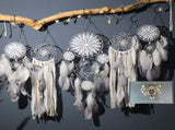 5-Piece Bohemian Handmade Dreamcatcher Wall Hanging Set - Nordic Style Feather Room Decor V888-ELOSUNG42453