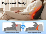 Livemor Back Massager with Heat and Traction, Neck and Shoulder Massage Pillow, Ergonomic Backrest BACK-MASSAGER-TRA-BK